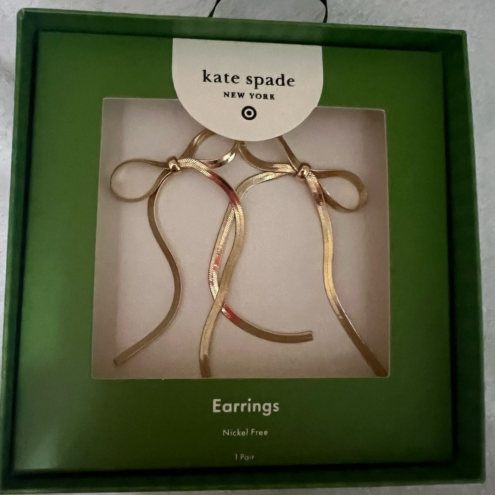 Kate Spade Gold Bow Earrings - Picture 1 of 2